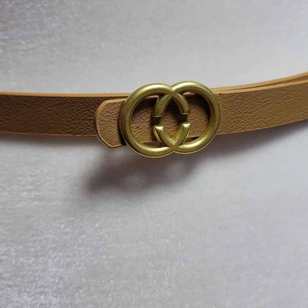 Vegan leather belt
